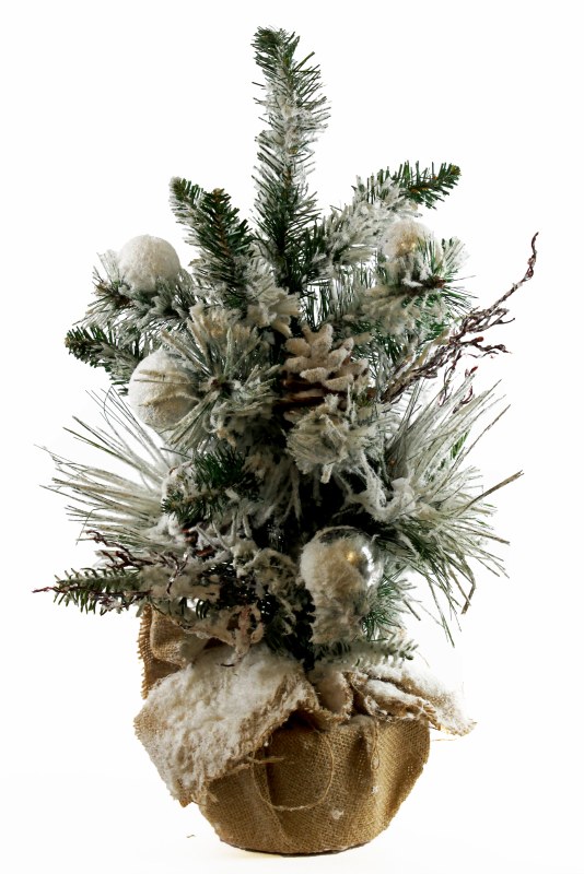 Picture of Christmas Snow Tree Hessian Planter