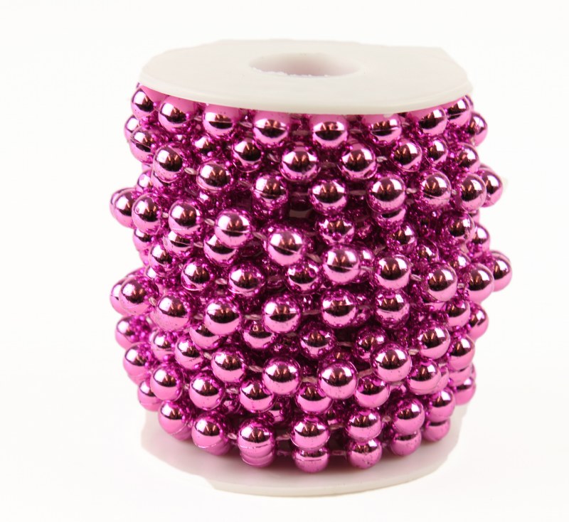 Cerise Pearl Garland 8mm x 5m
