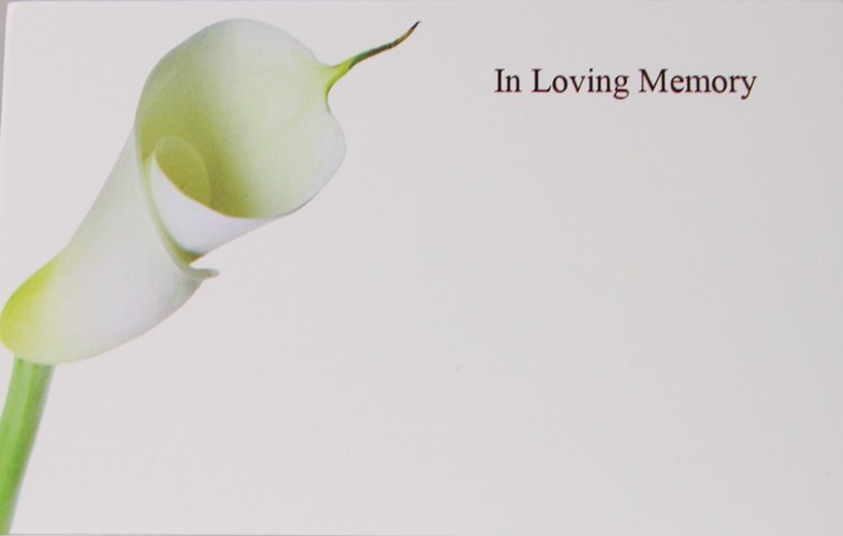 Florist Cards Small In Loving Memory x 50pcs