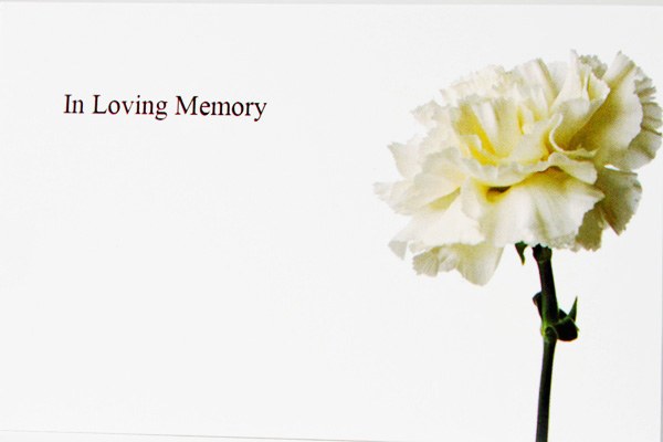 Florist Cards Small In Loving Memory x 50pcs
