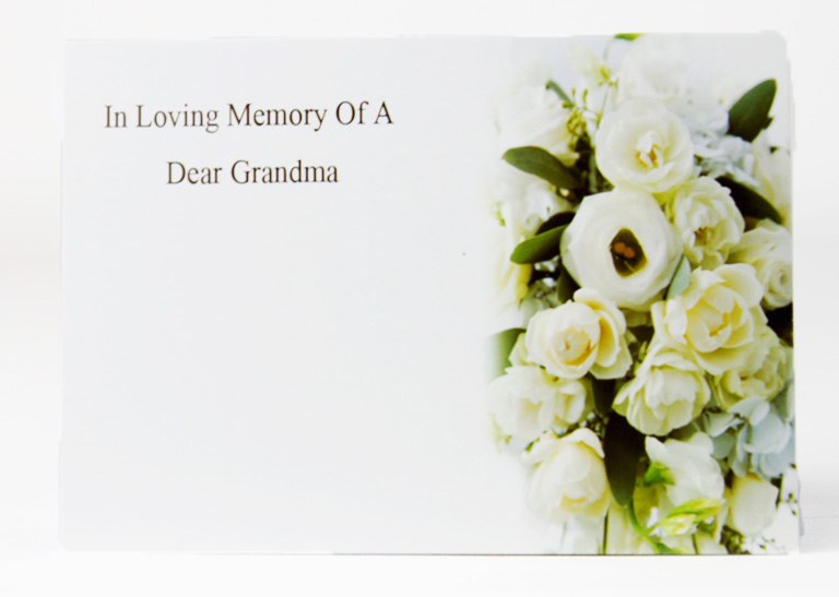 Florist Cards Large In Loving Memory Of A Dear Grandma x 9pcs