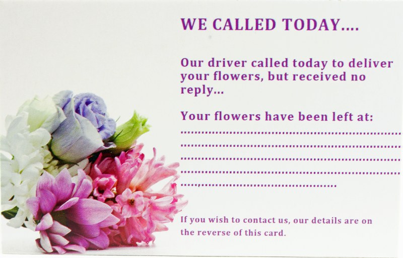 Florist Care Cards We Called Today