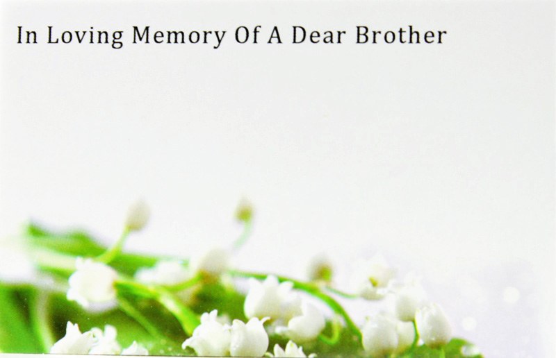 Florist Cards Small In Loving Memory Of A Dear Brother x 50pcs