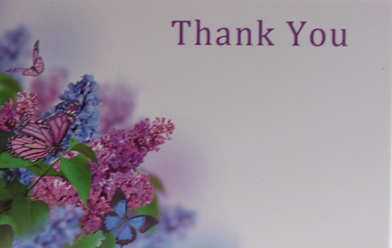 Florist Cards Small Thank You x 50