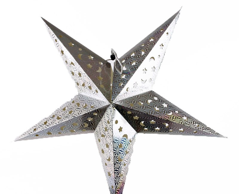 Paper Christmas Star Silver 60cm