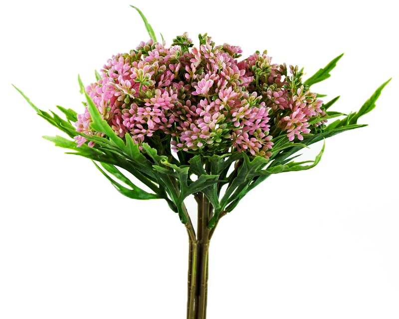 Artificial Blossom Flower Bunch Pink 29cm