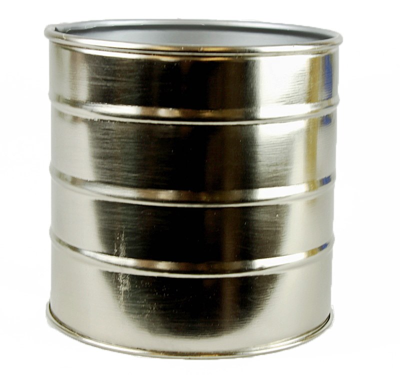 Round Metal Planter Silver 11cm