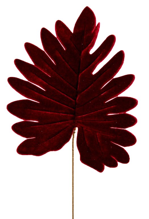 Picture of Velvet Artificial Leaf Pick 35cm