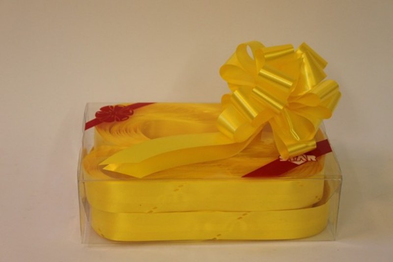 Box of 30 daffodil 31mmribbon pullbows-P58