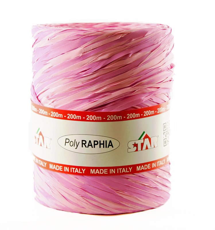 Poly raphia ribbon lilac 200m
