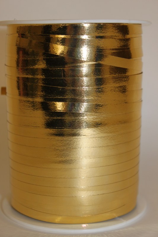 Metallic gold curling ribbon x 500m