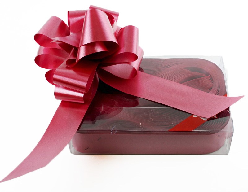 20 x Light Burgundy Pull Bows 50mm