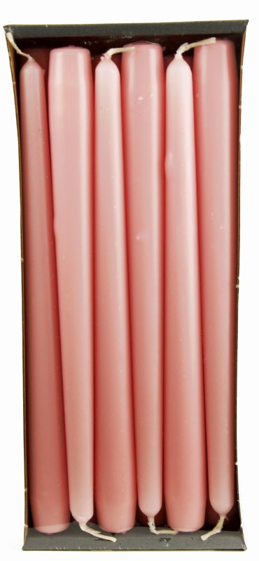 Taper Candle 250/23mm Soft Rose x 12
