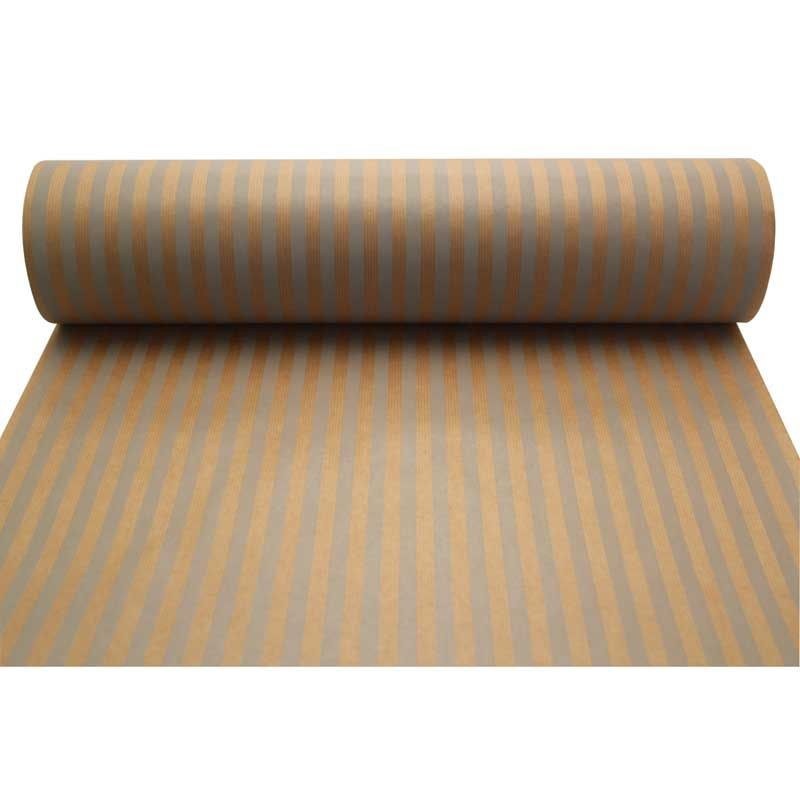 Picture of Florist Kraft Paper Grey Stripe 50cm x 125m