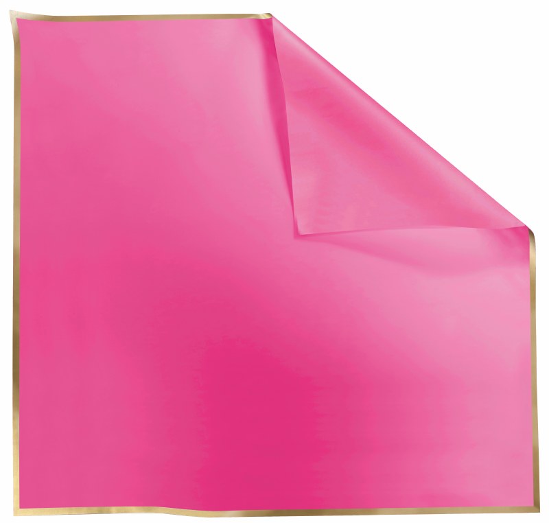 Cello Sheets 70cm x 70cm Fuchsia/Gold 100pcs