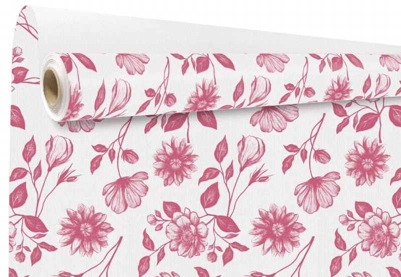 Kraft Paper Sydney Pink/White 79cm x 40m