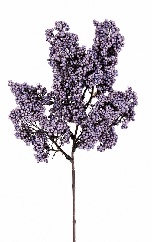 Holly Berry Fruit Stem Lilac 37cm