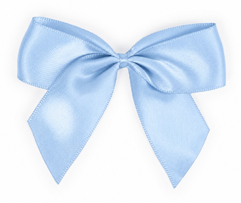 Satin Bow B.Blue 50pcs 8.5cmx6cm