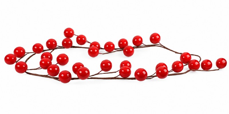 Christmas Bauble Garland Shiney Red 175cm