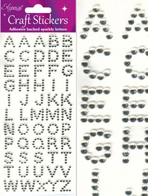 Picture of Silver Diamante Number Stickers x 1 Sheet