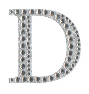 Large Diamante Sticker Letter D