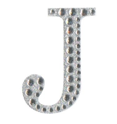 Picture of Large Diamante Letter Sticker J