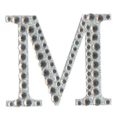 Large Diamante Letter Sticker M