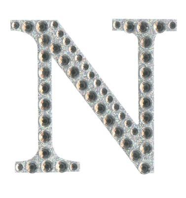 Picture of Large Diamante Sticker Letter N