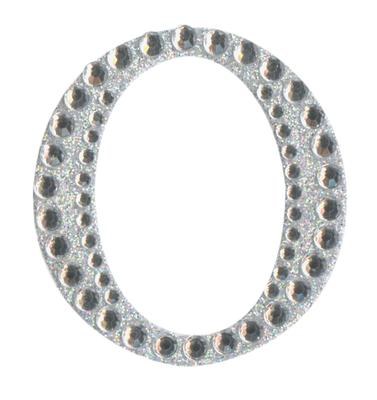 Large Diamante Letter Sticker O