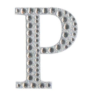 Large Diamante Letter Sticker P