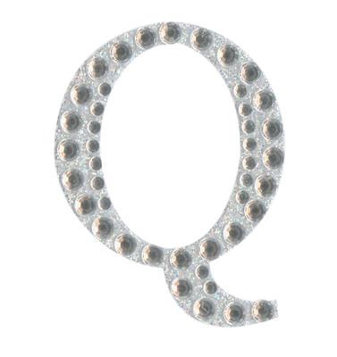 Large Diamante Letter Sticker Q