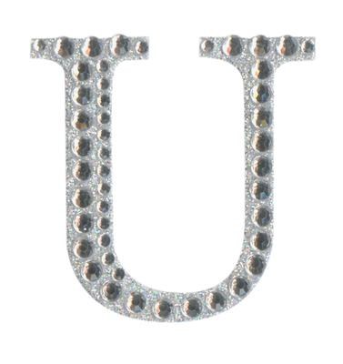 Large Diamante Letter Sticker U