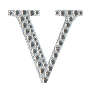 Picture of Large Diamante Letter Sticker V