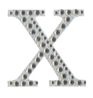 Picture of Large Diamante Letter Sticker X
