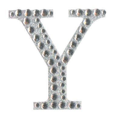 Picture of Large Diamante Letter Sticker Y