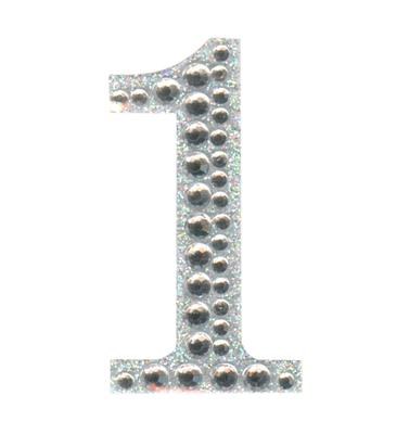Picture of Large Diamante Number Sticker 1