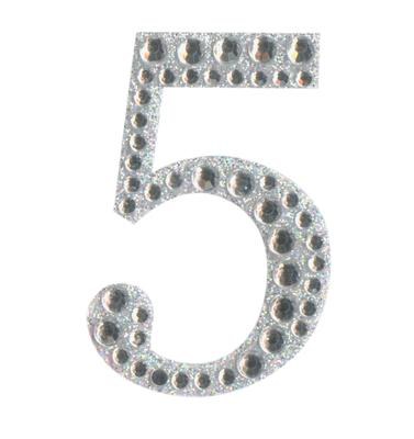Picture of Large Diamante Number Sticker 5