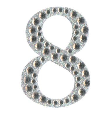 Picture of Large Diamante Number Sticker 8