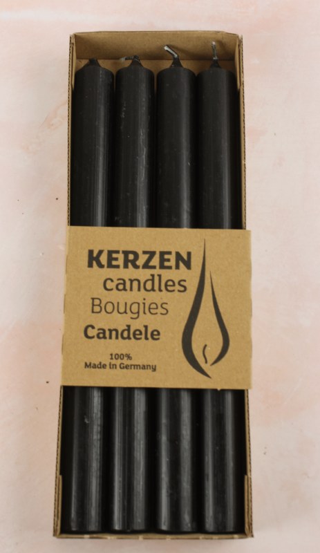 Picture of Rustic Candle 250mmx22mm Black x 4