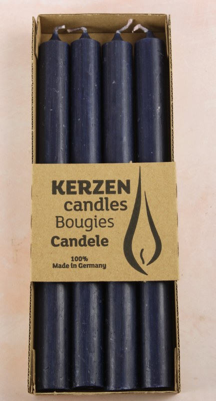 Picture of Rustic Candle 250mmx22mm Navy x 4