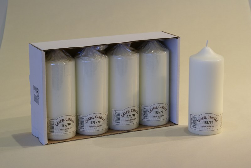 175/70 church candles x 4 Ivory