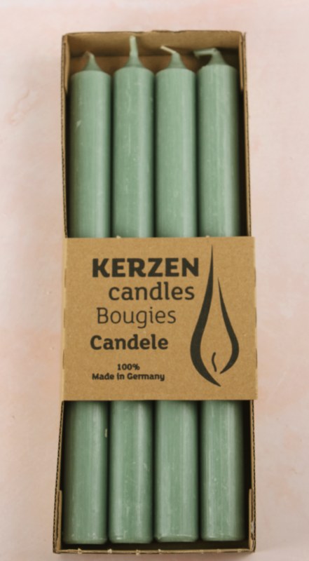 Picture of Rustic Candle 250mmx22mm Sage x 4