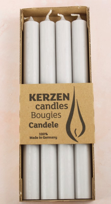 Picture of Rustic Candle 250mmx22mm Grey x 4