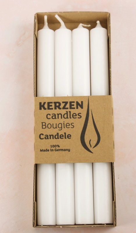 Picture of Rustic Candle 250mmx22mm White x 4