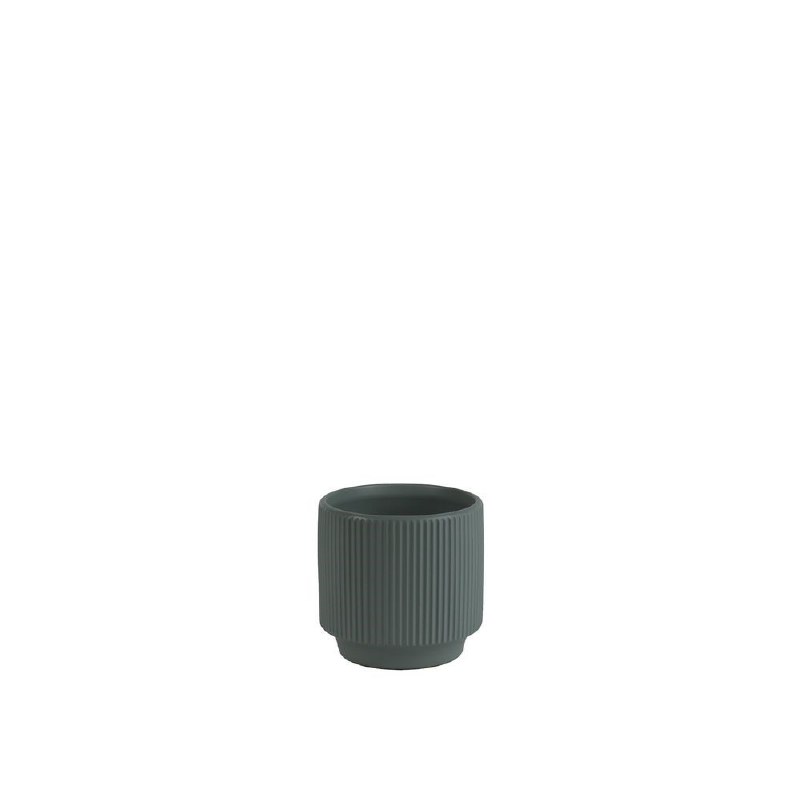 Ceramic Pot 13cmx12cm Matt Grey