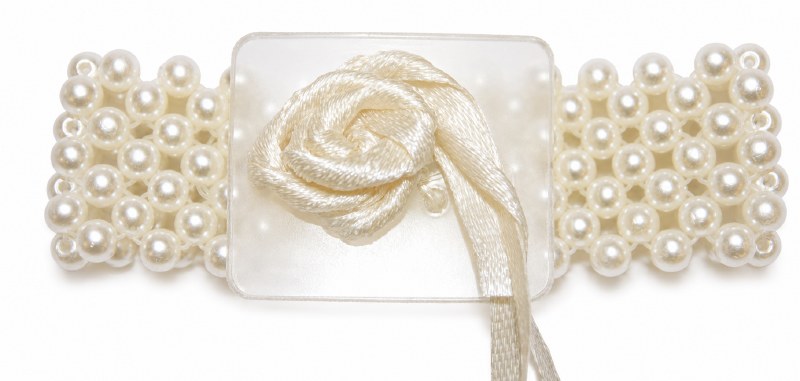 Corsage Ivory pearl wristlet