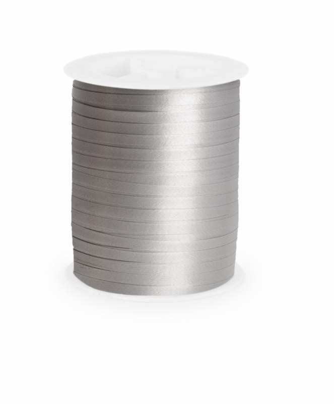 Silver curling ribbon, 4.8 x 500m