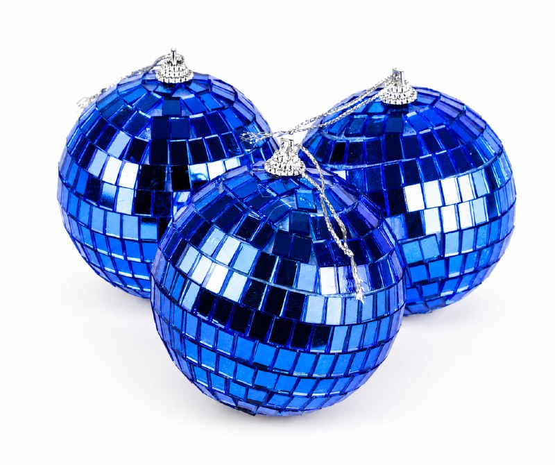 Disco Bauble Royal Blue 8cm x 3