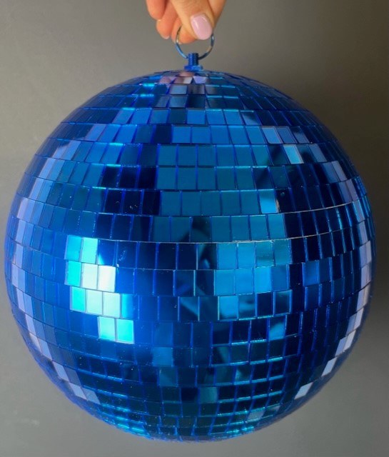 Disco Bauble 25cm Royal Blue x 1