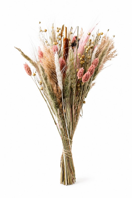 Dried Flower Bouquet Natural/ Pink 38cm